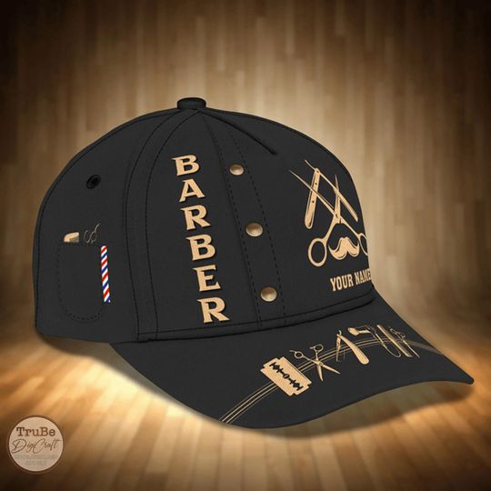 Personalized Barber Tools Baseball Cap