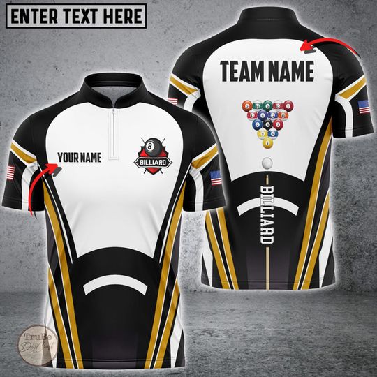 Personalized Billiard Jersey Shirt: Custom Team Uniform