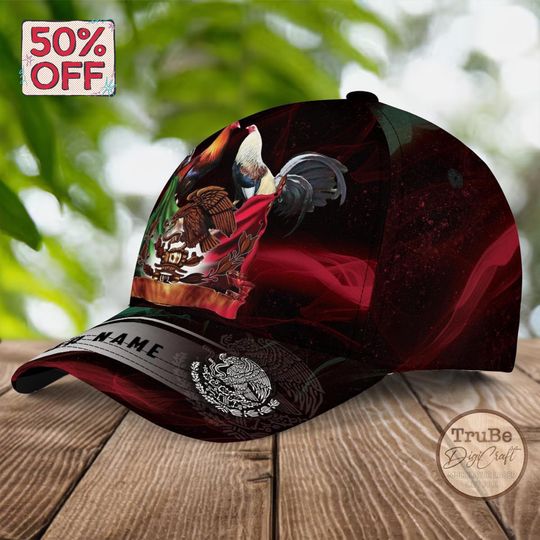Personalized Mexico Rooster Baseball Cap