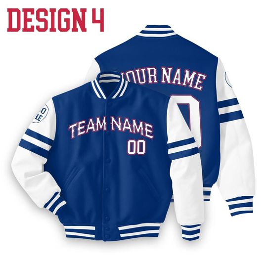 Personalized Texas Baseball Team Multi Color Varsity Jacket, Custom Logo Team Name Number Jacket, Team Baseball Jacket