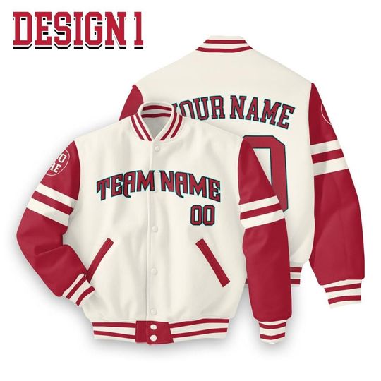 Personalized Arizonna Baseball Team Multi Color Varsity Jacket, Custom Logo Team Name Number Jacket, Team Baseball Jacket