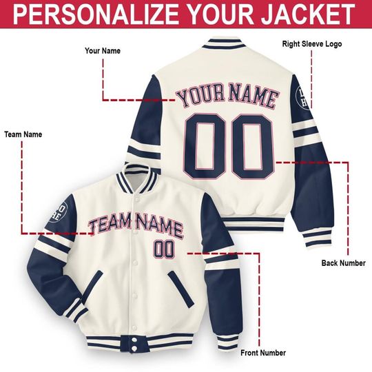 Personalized Texas Baseball Team Multi Color Varsity Jacket, Custom Logo Team Name Number Jacket, Team Baseball Jacket