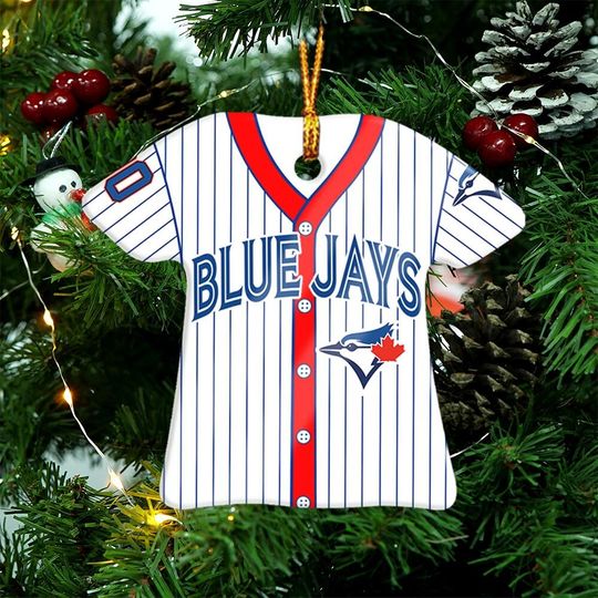 Toronto Blue Jays Champions Throwback Jersey Ceramic Ornament  Personalized Handmade Gift, Custom Name & Number