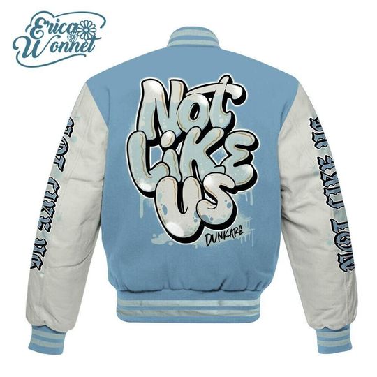 Varsity Jacket To Match Blue 2025 4s - None Like Us All Over Print Varsity Jacket