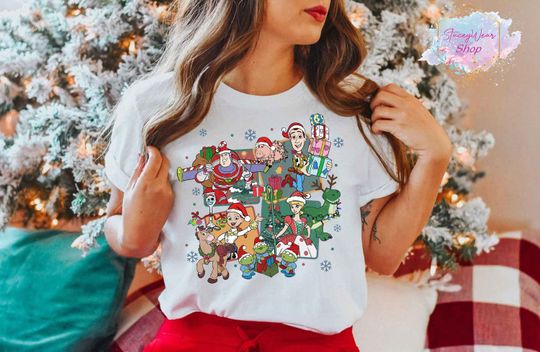 Vintage Disney Christmas Shirt, Toy Story Christmas, Disney Matching Shirt For Family, Disney Christmas Lights, Merry Christmas, XT-090701