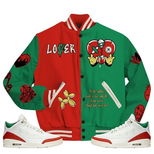 Dunkare Varsity Jacket Retro El Vuelo 3s - Loser Lover Heartbreak