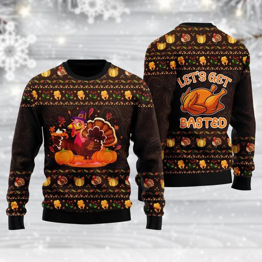 Thanksgiving Ugly Christmas Sweater, Holiday Sweater, Thanksgiving Party Gift, Novelty Xmas Sweater
