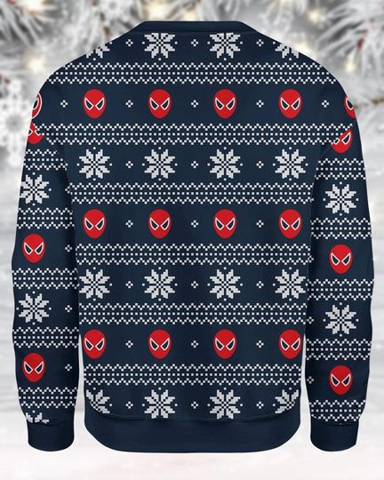Spider-Man Ugly Christmas Sweater, Marvel Holiday Sweater