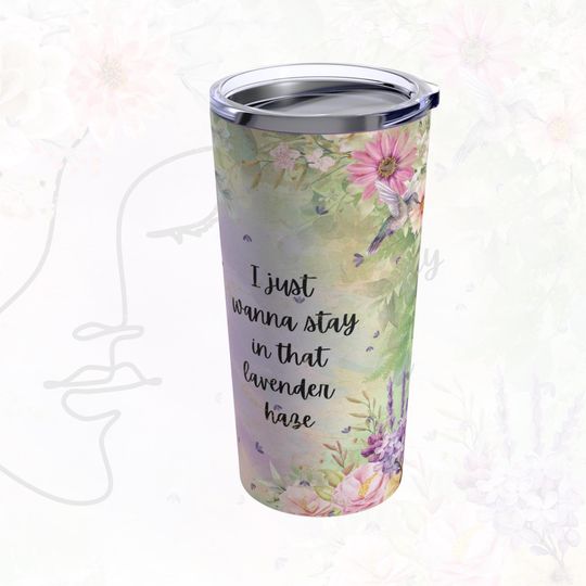 Floral Lavender Haze Tumbler 20oz Gifts For Her Travel Cup Birthday Gifts Housewarming Gifts