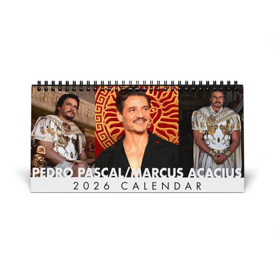 Gladiator Pedro Pascal Desk Calendar 2026, Pedro Pascal Calendar