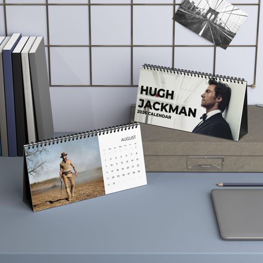 Hugh Jackman Desktop Calendar, Hugh Jackman Actor Calendar, Hugh Jackman Fan Gift