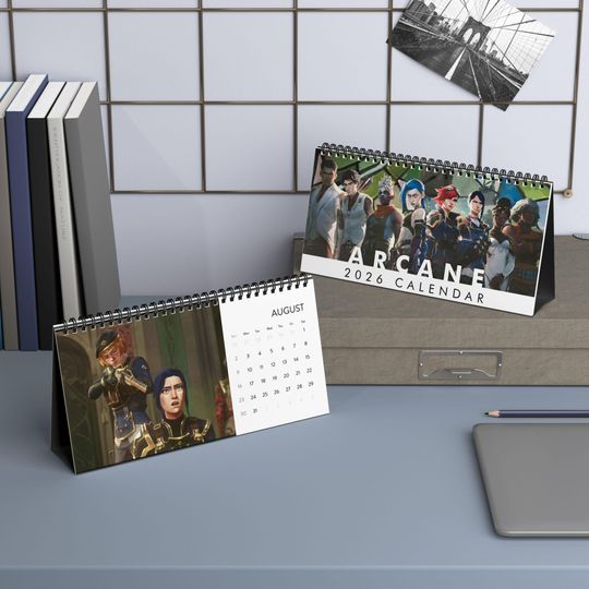 Arcane Desktop 2026 Calendar, Arcane Jinx Vi Caitlyn Jayce Viktor Calendar