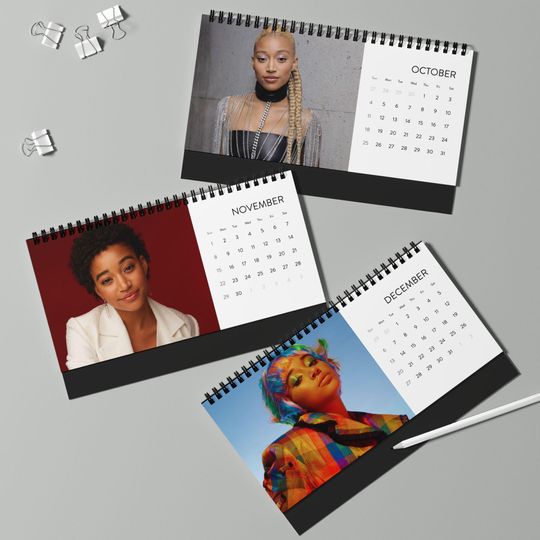 Amandla Stenberg Desktop Calendar (2026 grid), Amandla Stenberg Calendar, Amandla Stenberg Fan gifts