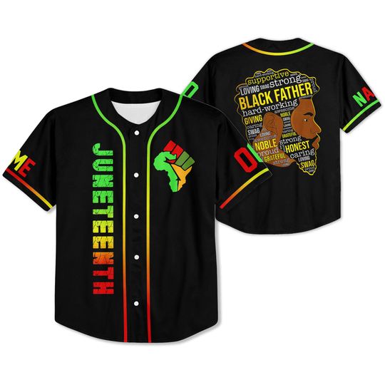 Juneteenth Black Father Baseball Jersey, They Not Like Us Baseball Shirt, Juneteenth 1865 Shirt, Black History Month African American Pride