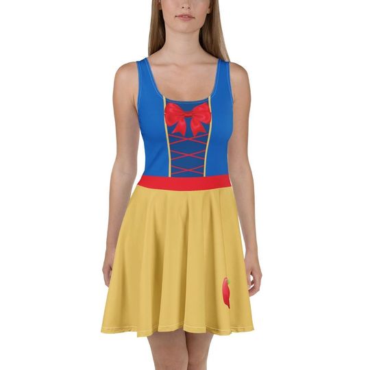 Snow White Women's & Teens Skater Dress, Disney Princess Costume, Halloween Running Dress