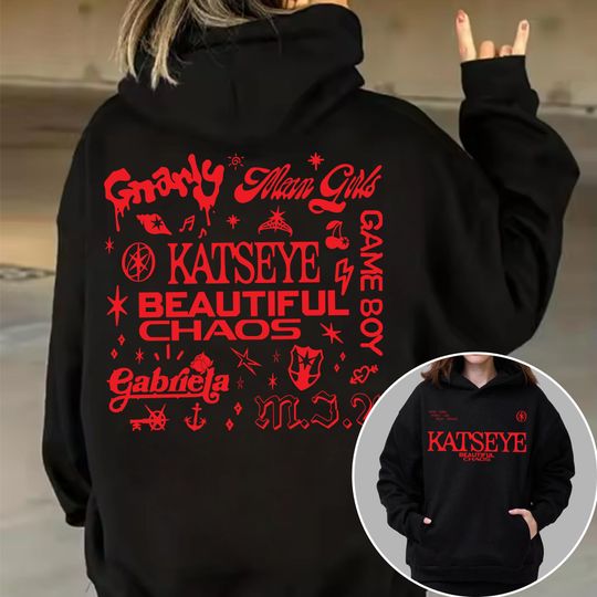 Retro Katseye Double Sided Hoodies with Katseye Kpop