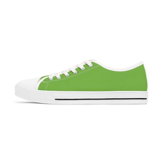 Kamala Lime Green Low Top Sneakers, Coconut Tree and BRAT Summer