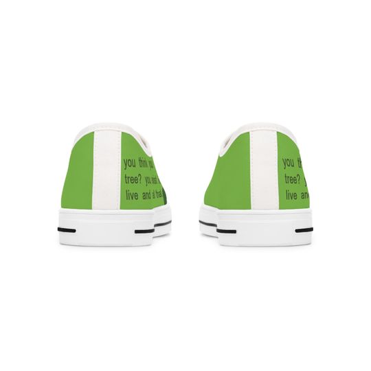 Kamala Lime Green Low Top Sneakers, Coconut Tree and BRAT Summer