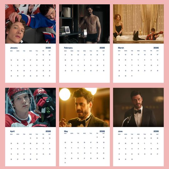 Heated Rivalry Wall Calendar 2026, Couple 2026 Calendar, Holiday Gift