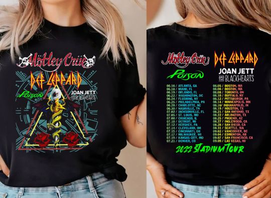 Motley Crue Def Leppard Poison Joan Jett & The Blackhearts Shirt