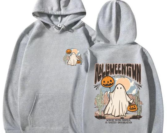 Retro Halloweentown Sweatshirt - Vintage Fall Sweatshirt , Halloween Ghost Sweater, Cozy Unisex Pullover -Halloween gift Sweatshirt