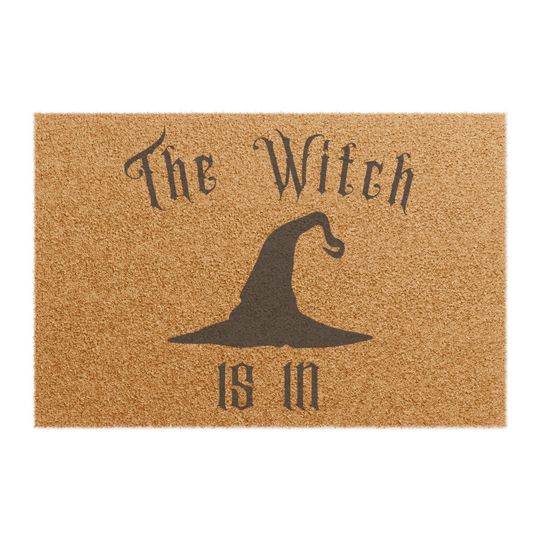 The Witch Is In Doormat: Halloween Welcome Mat