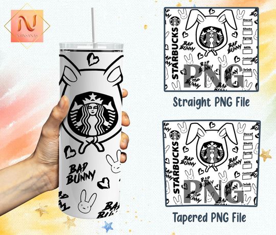 Bad Bunny Easter Day Tumbler with Lid and Straw