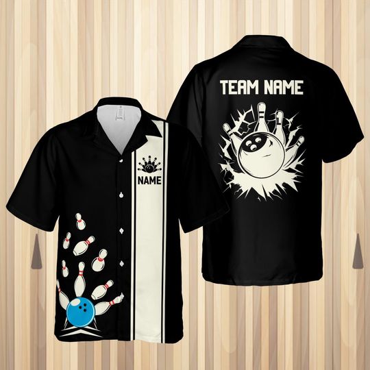 Personalized Name Bowling Hawaiian Shirt, Bowling Party Hawaiian Shirt
