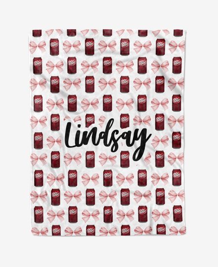 Personalized Dr Pepper Fleece Blanket Throw for Adults and Kids