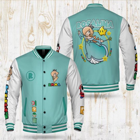 Personalized Super Mario Varsity Jacket: Custom Family Birthday Gift