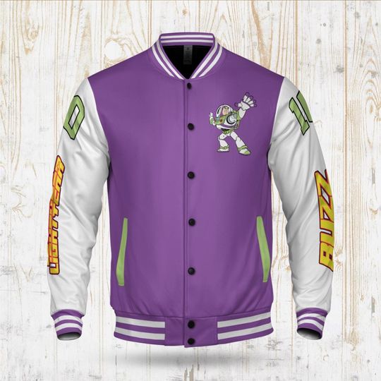 Personalized Buzz Lightyear Varsity Jacket: Toy Story Inspired Baseball Outfit
