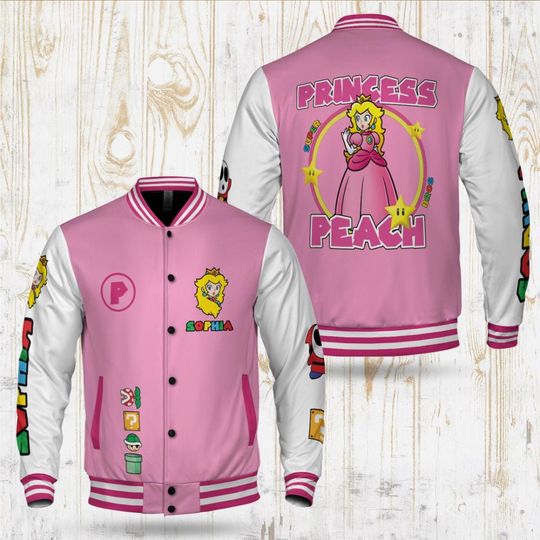 Personalized Super Mario Varsity Jacket: Custom Family Birthday Gift