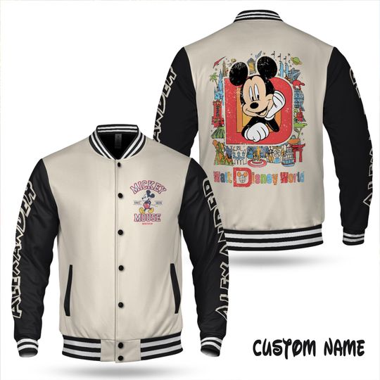 Personalized Mickey Mouse Baseball Jacket