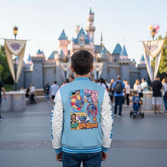 Personalized Lilo & Stitch Baseball Jacket