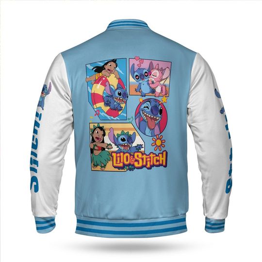 Personalized Lilo & Stitch Baseball Jacket