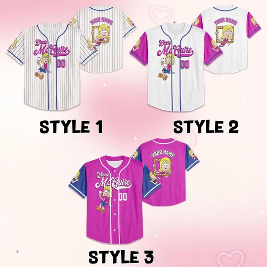 Personalized Disney Lizzie McGuire Baseball Jersey, Custom Disney Jersey, Disney Lover Gift
