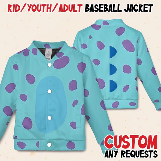Sully Jame Sullivan Monsters University Baseball Varsity Jacket