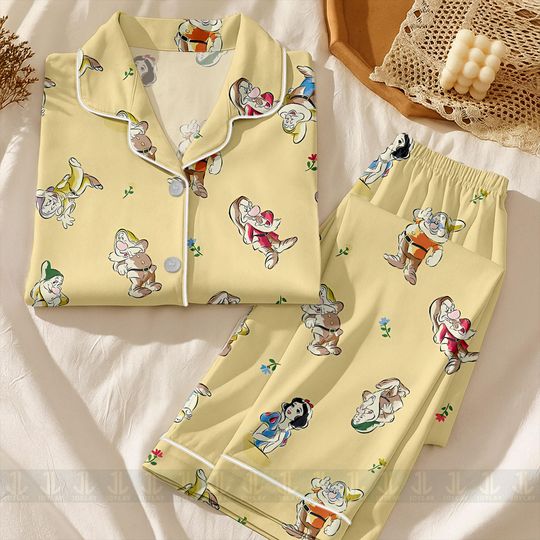 Snow White And Seven Dwarf Grumpy Dopey Unisex Pajamas Set