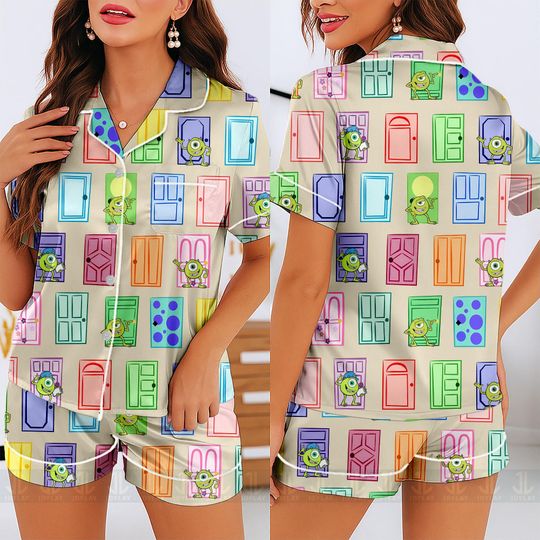 Monster Jame Sullivan Mike Wazowski Unisex Pajamas Set