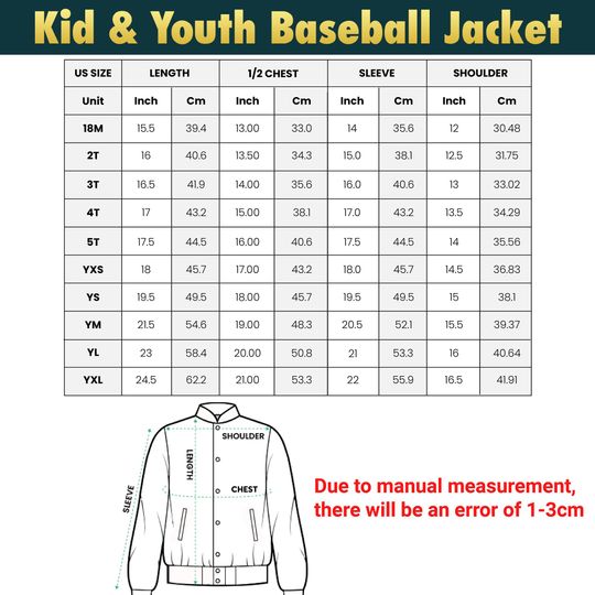 Fear Inside Out Kids and Youth Baseball Jacket, Aldult Unisex Varsity Baseball Jacket