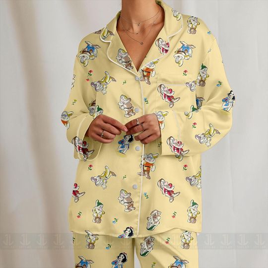 Snow White And Seven Dwarf Grumpy Dopey Unisex Pajamas Set