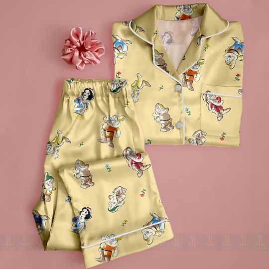 Snow White And Seven Dwarf Grumpy Dopey Unisex Pajamas Set