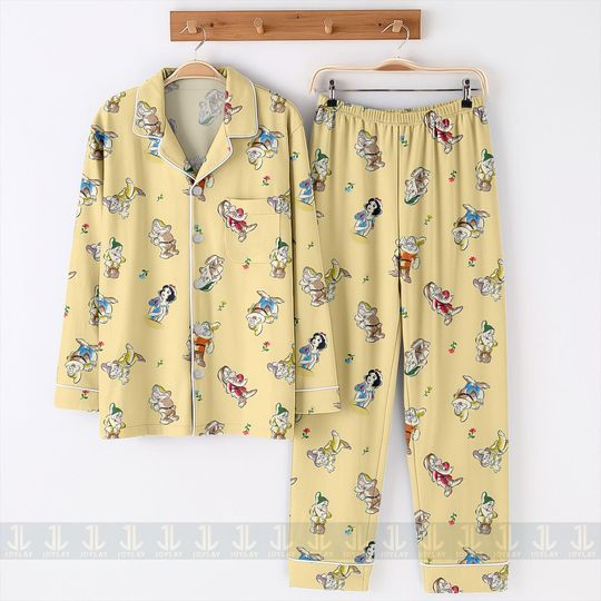 Snow White And Seven Dwarf Grumpy Dopey Unisex Pajamas Set