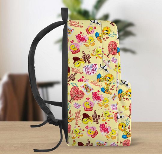 Tweety Bird Backpack, Tweety Bird School Bag, Laptop Backpack, Gift, Backpack