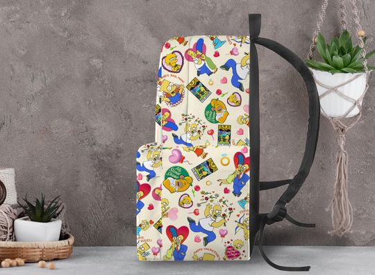 The Simpsons Family Backpack, The Simpsons School Bag, Laptop Backpack, Gift, Backpack
