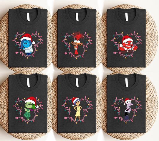Disney Inside Out Christmas Matching Shirt, Pixar Joy & Sadness Xmas