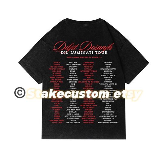 Diljit Dosanjh T shirts ,  Dil-Luminati Tour TShirt