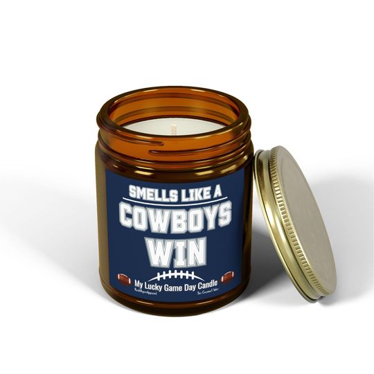 Cowboys Scented Lucky Game Day Candles