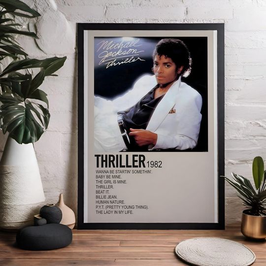 Michael Jackson poster, Thriller 1982 poster, Michael Jackson Thriller 1982 poster wall decor