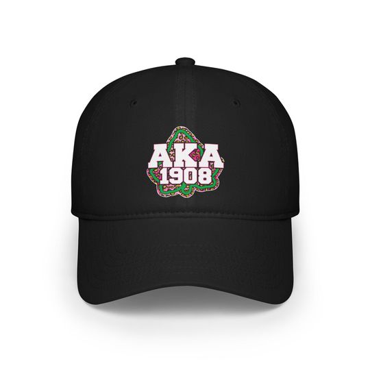Alpha Kappa Alpha 1908 Cap, AKA Sorority Hat, Women's Greek Letter Baseball Cap, Pink and Green Hat, AKA Gift, Sorority